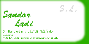 sandor ladi business card